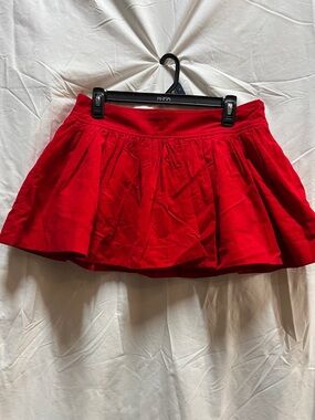 Hollister Red Circle Skater Mini Skirt